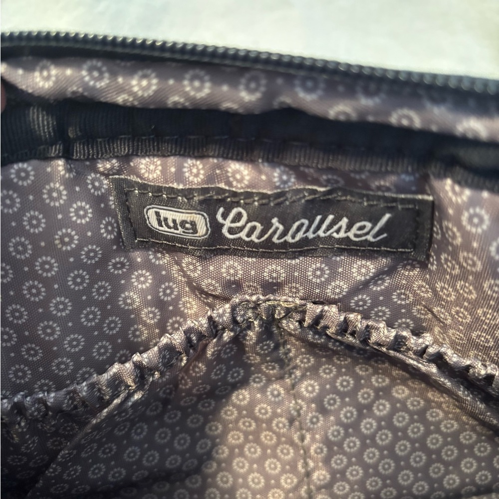 Lug Quilted Charcoal Gray Quilted Crossbody Bag - Picture 4 of 7